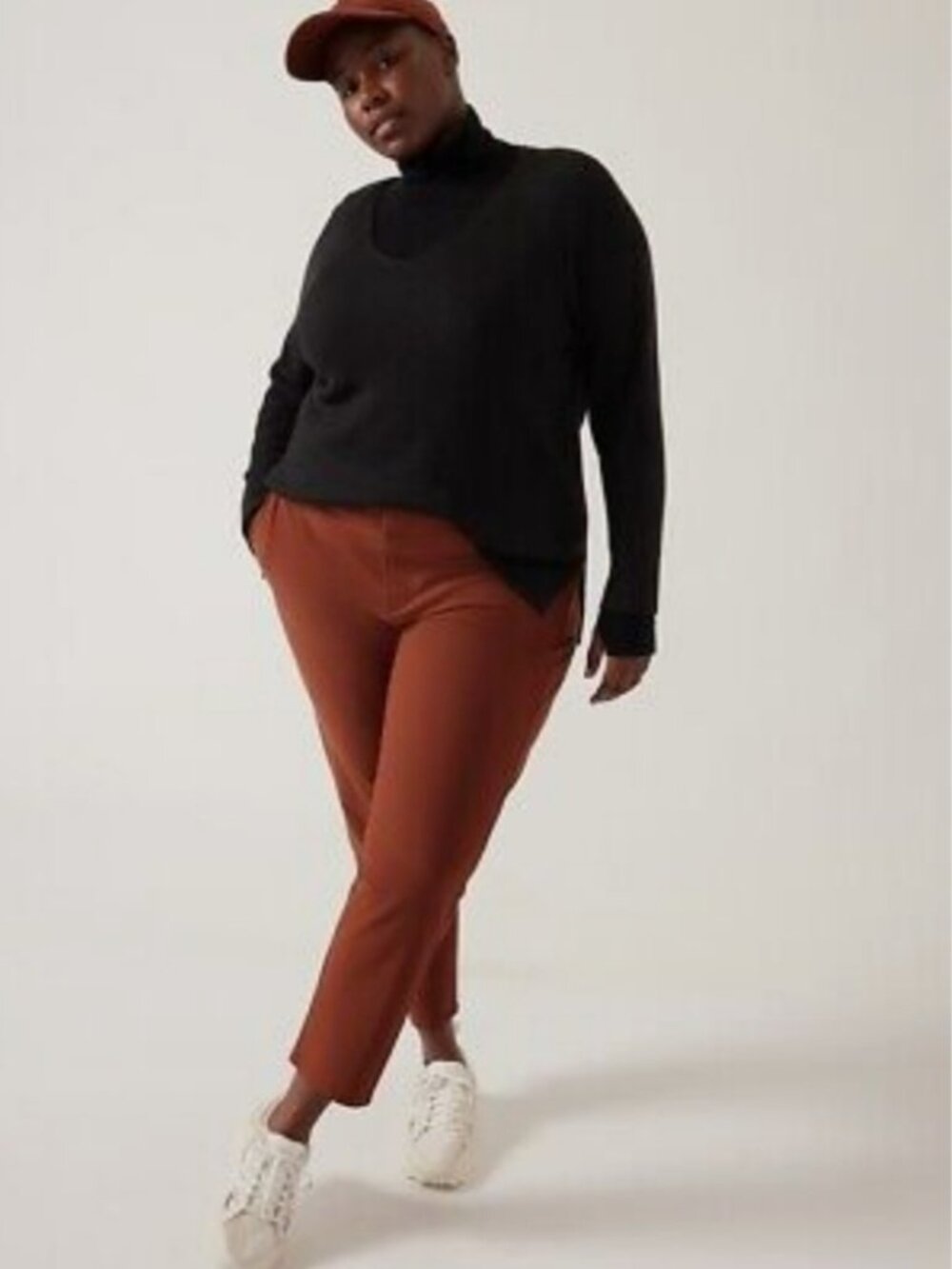 Athleta Stellar Trouser Rust Orange 12P | Style 982872 Work Travel Pant